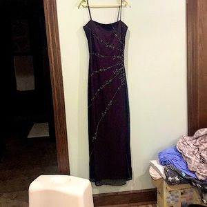 J S Boutique burgundy sequins gown Sz 10